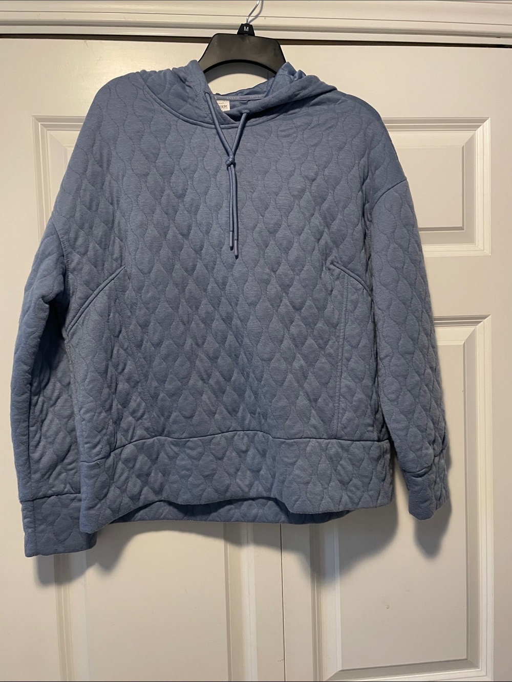 RBX Quilted Light Blue Hoodie Sweatshirt